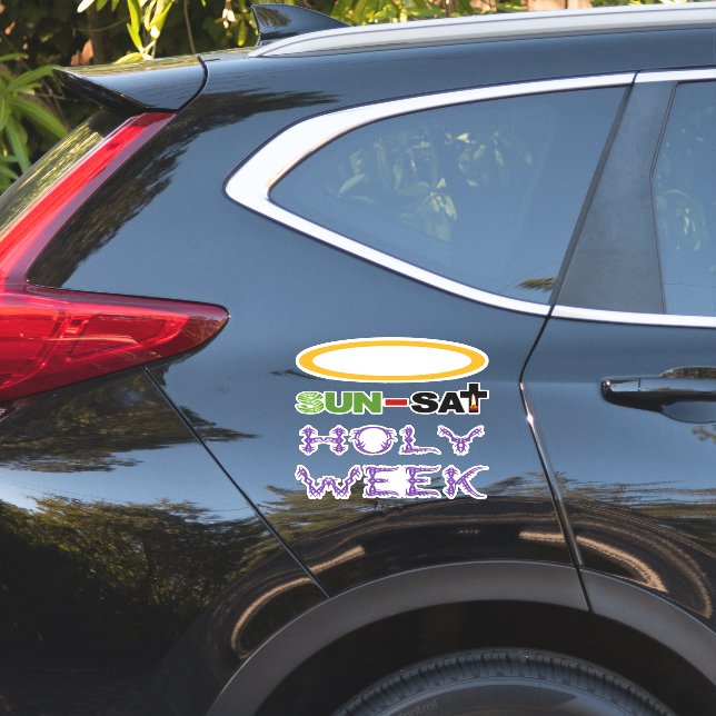 Pegatina Semana Santa (Domingo de Ramos a Jueves Santo) (Lado del coche)