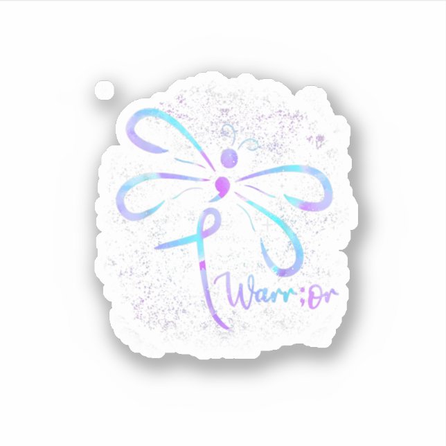 Pegatina Semicolón de libélula para la prevención del suici (Anverso)