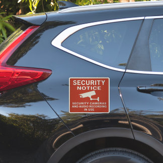 Pegatina Señal de aviso de seguridad roja – Cámaras de vigi