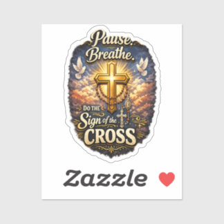Pegatina Señal de la Cruz Fe Cristiana