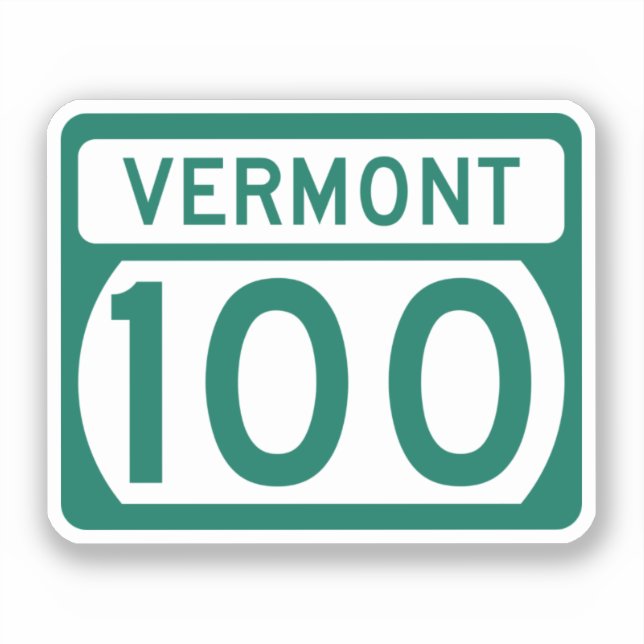 Pegatina Señal de la ruta Vermont 100 (Anverso)