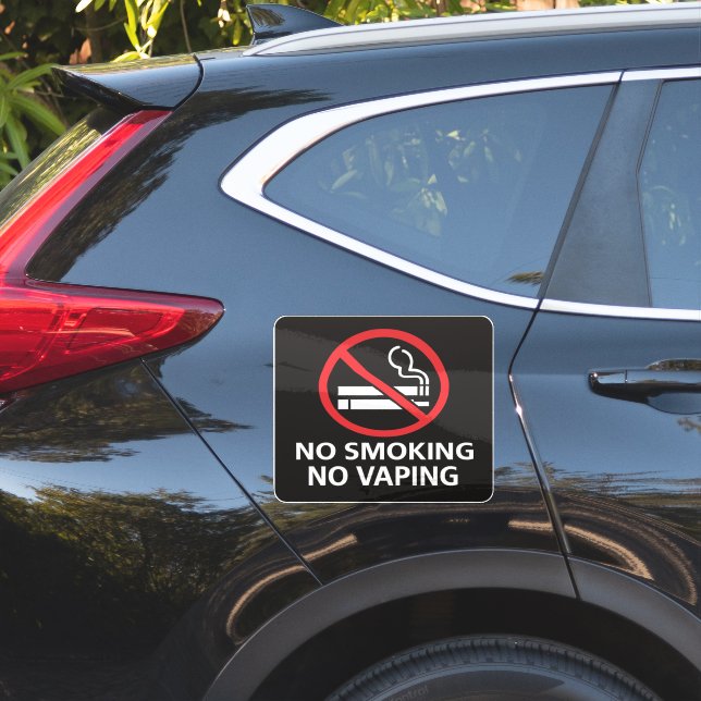 Pegatina Señal de No Fumar No Vaporizar - Conciencia de Sal (Lado del coche)