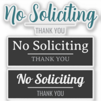 Pegatina Señal de no solicitar en la puerta principal