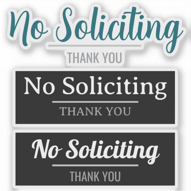 Pegatina Señal de no solicitar en la puerta principal (Anverso)