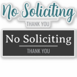 Pegatina Señal de no solicitar en la puerta principal