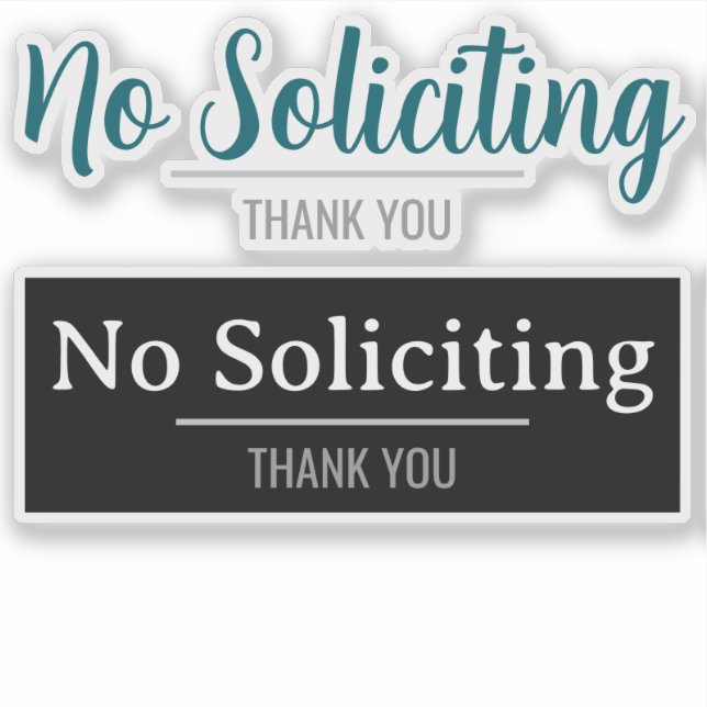 Pegatina Señal de no solicitar en la puerta principal (Anverso)
