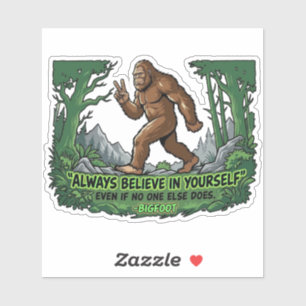 Pegatina Señal de Paz de Bigfoot Cree en ti mismo Motivació