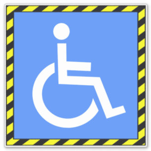 Pegatina Señal de silla de ruedas para discapacitados - Dis