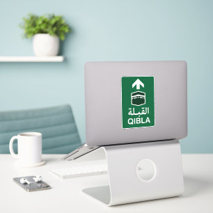 Pegatina Señal verde de dirección Qibla