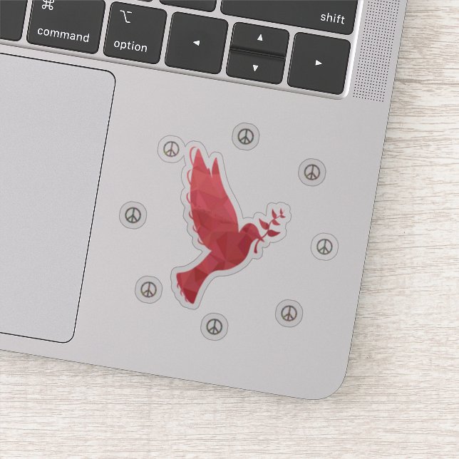 Pegatina Señales de paloma y paz (Detalle)