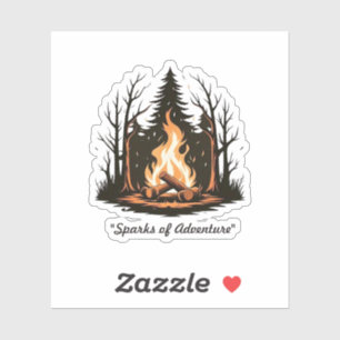 Pegatina "Sencillez de llama centrada"