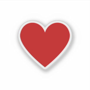 Pegatina Sencillo Corazón Rojo Clásico Amor Moda Mínima Vin