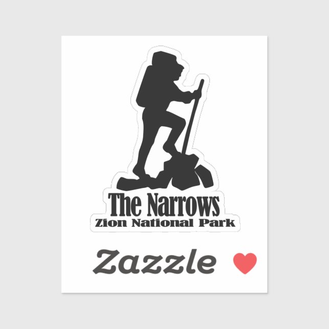 Pegatina Senderismo - Las estrechas - Parque Nacional Zion  (Hoja)