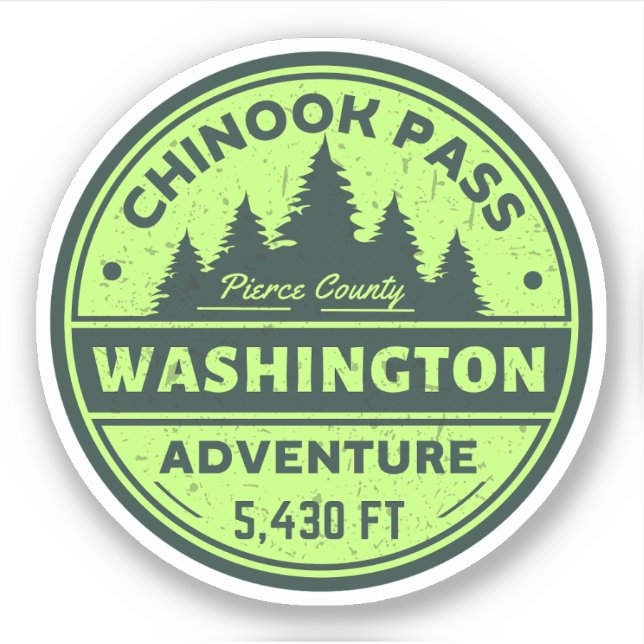 Pegatina sendero chinook pass california trials (Anverso)