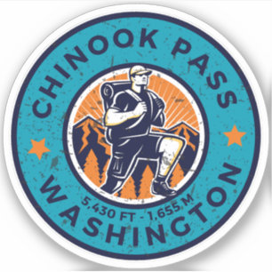 Pegatina sendero chinook pass california trials