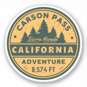 Pegatina sendero de carson pass california pruebas 