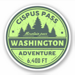 Pegatina sendero de cipus pass washington alpine trials