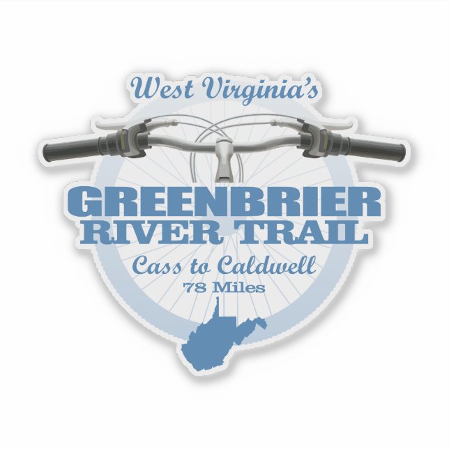 Pegatina Sendero del río Greenbrier (H2) (Anverso)