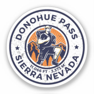 Pegatina Sendero Donohue Pass sierra nevada pruebas alpinas