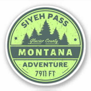 Pegatina senderos de hiking del paso Siyeh Montana