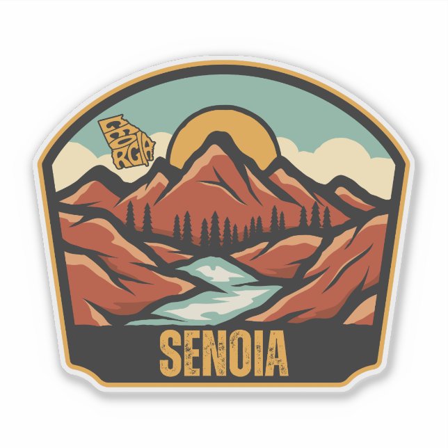 Pegatina Senoia, Georgia (Anverso)