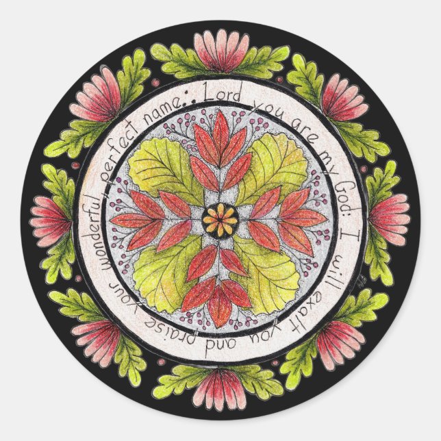 Pegatina "Señor Dios mío" (Anverso)