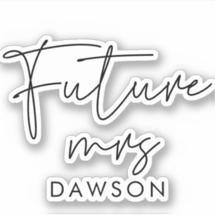 Pegatina Señora futura minimalista moderna Future Bride