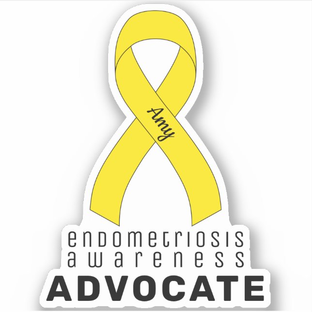 Pegatina Sensibilización sobre la Endometriosis Advocate Pe (Anverso)