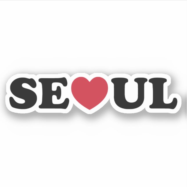 Pegatina Seoul Love Heart (Anverso)