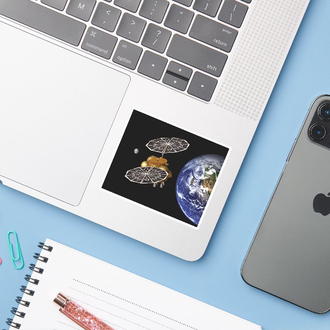 Pegatina Separación Del Vehículo De Entrada En Una Misión D (Ordenado portátil con iPhone)