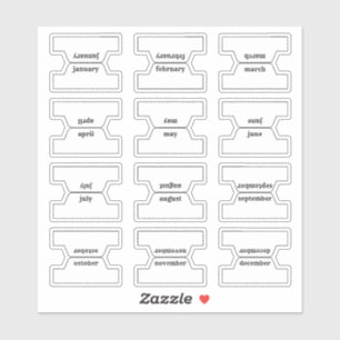 Pegatina Separador de Diario de Índice Mensual Plegable