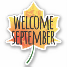 Pegatina Septiembre de bienvenida