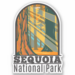 Pegatina Sequoia National Park Giant Sequoia Trees Sunlight