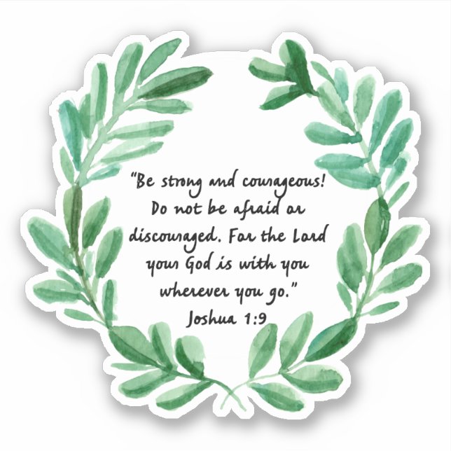 Pegatina ser fuerte y valiente (Anverso)