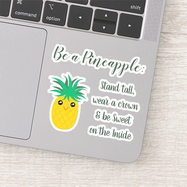 Pegatina Ser una cita Inspiradora de piña que diga (Detalle)