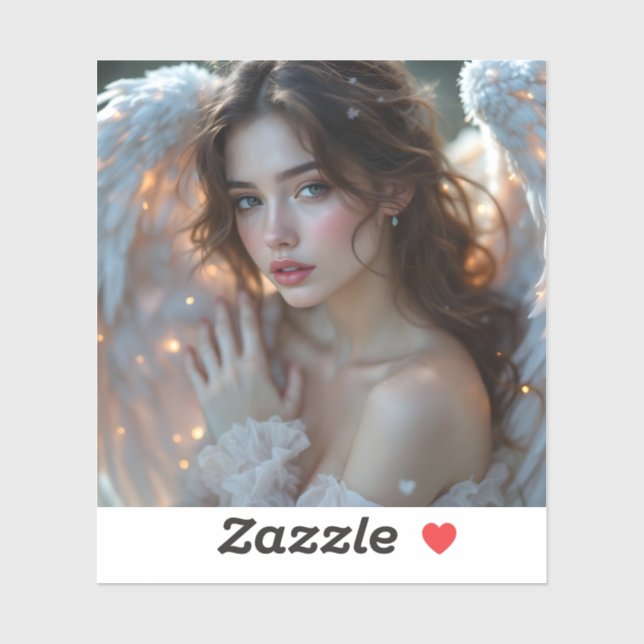 Pegatina Seraf Crepúsculo - Ángel brillante de luz vesperti (Hoja)