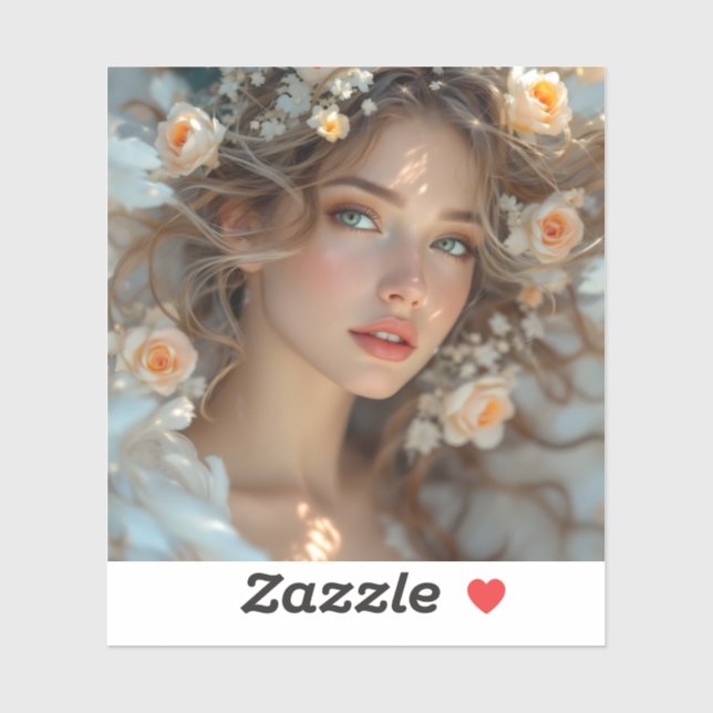 Pegatina Serafio de Blossom - Ángel de la gracia de la prim (Hoja)