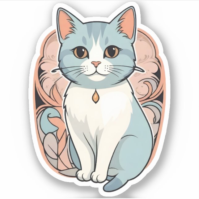Pegatina Serene Feline Charm (Anverso)