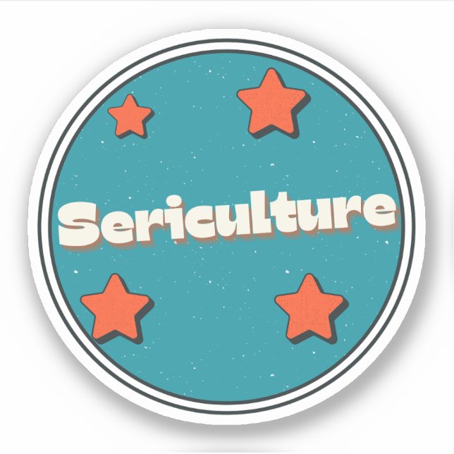 Pegatina Sericultura (Anverso)