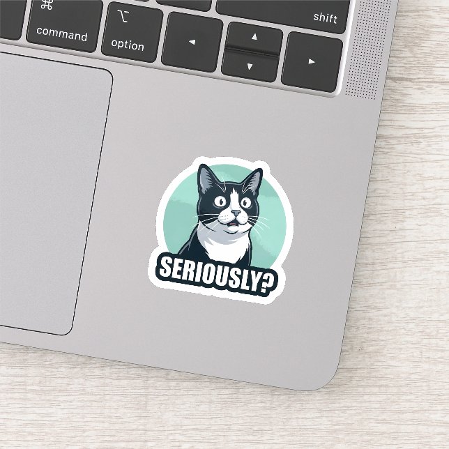 Pegatina Seriously? Funny Dog Sticker | Sarcastic Reaction  (Detalle)