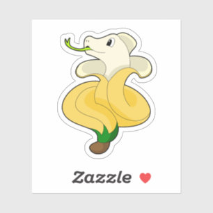 Pegatina Serpiente con banana