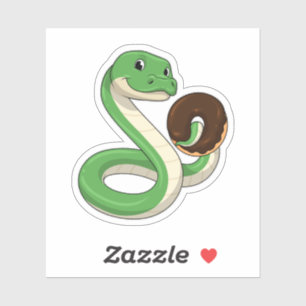 Pegatina Serpiente con donut