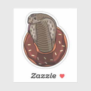 Pegatina Serpiente con donut