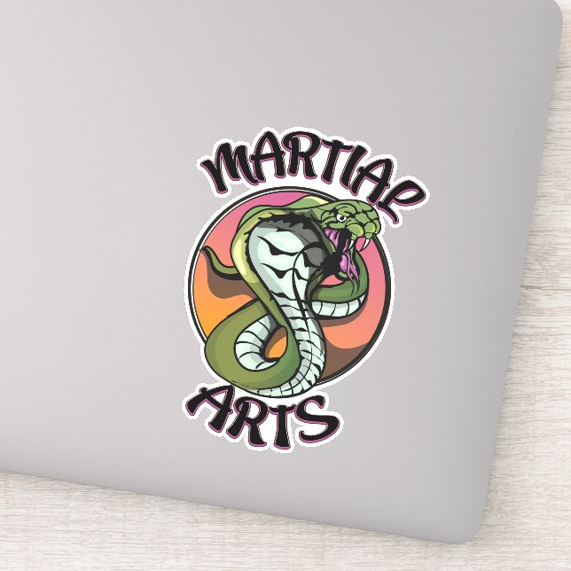 Pegatina Serpiente de artes marciales (Detalle)
