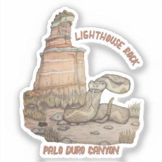 Pegatina Serpiente de cascabel de Lighthouse Rock