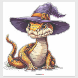 Pegatina Serpiente de dibujos animados divertida reptil lin