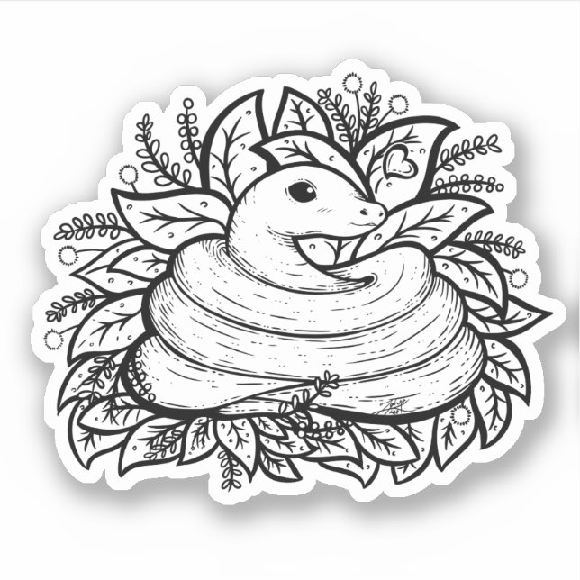 Pegatina Serpiente suave (Anverso)