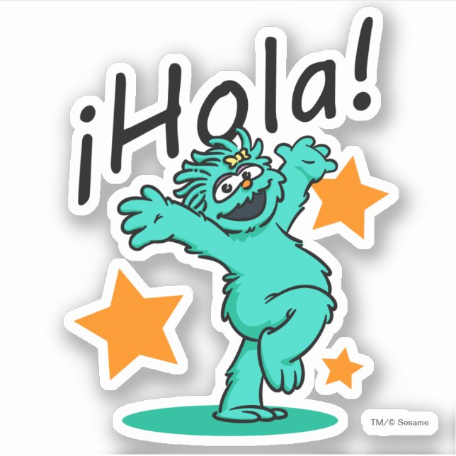 Pegatina Sesame Street | ¡Hola! Rosita (Anverso)