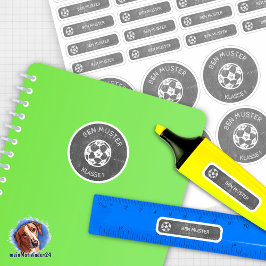 Pegatina Set - 26 Namensaufkleber Fußball Tafel |