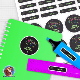 Pegatina Set - 26 Namensaufkleber Spielecontroller |